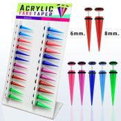 divatp acrylic fake taper w assorted colored o ring