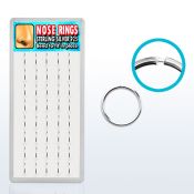 dnsm13 caja display 40 aros nariz continuos plata esterlina 925 1mm 10mm venta