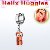 ehh645b pendiente huggie helix acero inoxidable beicon colgado se vende por pieza al por mayor