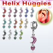 ehhmh pendiente huggie helix acero inoxidable luna corazon se vende por pieza distribuidor mayorista