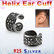 ehvcf8 piercing helix tipo ear cuff plata esterlina flor al por mayor