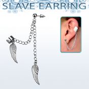 er252 falsa esclava helix clip acero inoxidable plumas s vendida por pieza no por par al por mayor