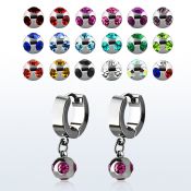 erhmj6 par pendientes huggie oreja acero inoxidable brillo espejo colgante bolas multi joya 6mm distribuidor mayorista