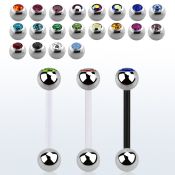 fbbc barbell lengua bio flexible bola acero 6mm joya bisel bola 6mm acero liso al por mayor