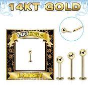 glbb3 labret ceja oro 14 kts bola presion 3mm mayorista