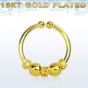gpsep12f anillo septum falso plata 925 oro 18 kts 1mm alambre balines bolas 12mm venta