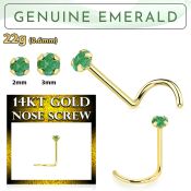 gscge10 piercing nariz l oro 14 kts 0 6mm esmeralda 2mm distribuidor mayorista
