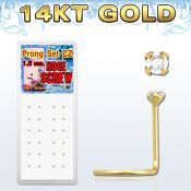 gsczc caja display 24 piercing nariz l oro 14 kts 0 6mm zirconia 1 5mm mayorista