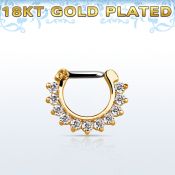 gsepc14 septum click plata 925 oro 18 kts barra cierre acero 316l zirconia mayorista