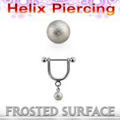 heufo4s steel helix stirrup w dangling 4mm frosted steel ball