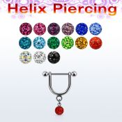 heufr4s piercing helix estribo acero quirurgico barbell bolas 3mm 4mm multi cristal ferido 8mm distribuidor mayorista
