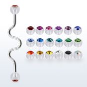 inaajb5 barbell industrial zig zag acero quirurgico 1 6 mm bolas bioflexibles 5mm cristal bisel al por mayor