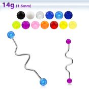 inavb5 barbell industrial zig zag acero 316l bolas uv 5mm mayorista