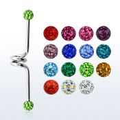 incfr5 316l steel industrial twister barbell with ferido balls