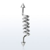 indcn5 barbell industrial espiral acero quirurgico conos 5mm al por mayor