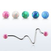 ineop5 barbell industrial corazon acero quirurgico bolas opalo 5mm distribuidor