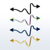 intecn5 barbell industrial corazon acero quirurgico anodizado conos 5mm venta