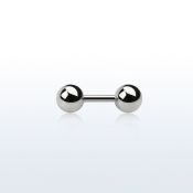 ipb5 316l steel fake plug with two 5mm ball shaped ends