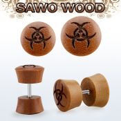 iplswc plugs falso madera sawo barra acero quirurgico logo rayado laser distribuidor mayorista