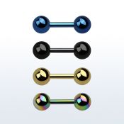 iptb5 anodized 316l steel fake plug w two 5mm ball shaped ends