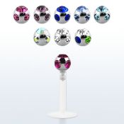 lbica labret bio flexible bola multi joya acero presion 3mm al por mayor