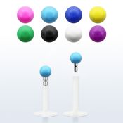 lbisab25 labret bio flexible transparente bola acrilica color liso 2 5mm presion venta