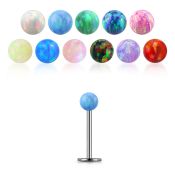 lbop3xs labret acero 316l bola opalo 3mm distribuidor