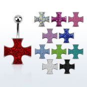 mcd419 steel belly banana w ferido multi crystal iron cross