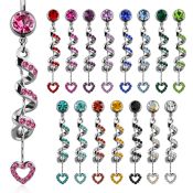 mcd477 piercing ombligo acero 316l bola joya 8mm espiral corazon 10mm distribuidor mayorista