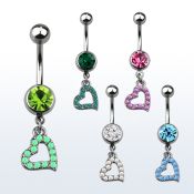 mcop542 piercing ombligo acero quirurgico bola joya bisel 8mm opalo corazon colgado 10mm distribuidor mayorista