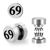 mip12 316l steel magnetic fake plug with 69 logo