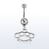 msd376 piercing ombligo acero quirurgico bola acero liso 5 8mm puno americano colgado distribuidor mayorista