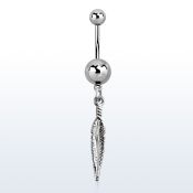 msd583 piercing ombligo acero quirurgico bolas acero liso 5 8mm pluma distribuidor mayorista