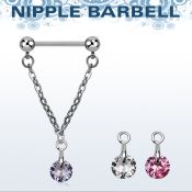 npdl1 barbell pezon acero quirurgico bolas 5mm conectadas zirconita redonda 6mm distribuidor
