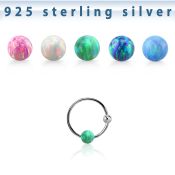 ns06o aro nariz bola plata esterlina 0 6mm bola opalo 3mm 10mm distribuidor