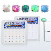 nypo15 caja 36 piercing nariz doblar tu mismo plata 925 0 6mm opalos sinteticos redondos 1 5mm mayorista