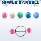 opnpe8 pezonera pezon redondo acero quirurgio barbell acero 316l 1 6m bolas opalo 8mm distribuidor