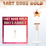 rbist labret bio flexible transparente oro rosa 14 kts presion estrella lisa oro 2 5mm distribuidor mayorista