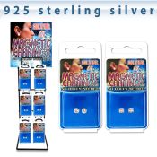 rkmgcz estante 72 144 piercings oreja plata magneticos zirconia claras redondas 5 6mm cuadradas 4 5mm al por mayor