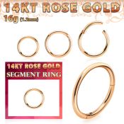 rsegh16 14k rose gold hinged segment ring 16g