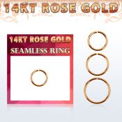 rsel18 solid 14kt rose gold seamless ring, 18g (1mm)