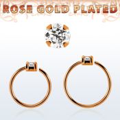 rsnhz2 aro continuo nariz plata 925 oro rosa zirconia 2mm al por mayor
