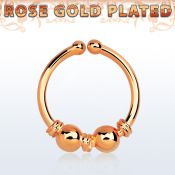 rssep12l anillo septum falso plata 925 oro rosa 1mm bolas tres alambres 12mm venta