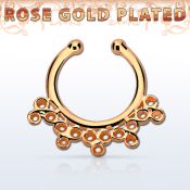 rssepd5 septum click falso plata 925 oro rosa 1mm indio elaborado 12mm distribuidor