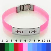 sbl17 brazalete banda piel color placa brillo espejo acero inoxidable signos femeninos cortados al por mayor