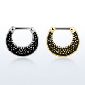 sepf16 septum clicker negro barra cierre acero 316l mayorista