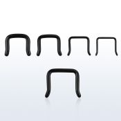 septb black pvd 316l steel septum retainer in outward invert u