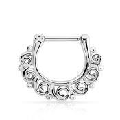 sepw16 septum click acero quirurgico brillo espejo barra cierre remolino indio mayorista