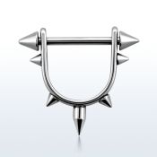 snpa anillo pezon estribo acero quirurgico pinchos barra conos 4mm venta