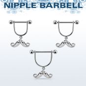 snpod6 barbell pezon estribo acero quirurgico bolas 5mm bigote venta